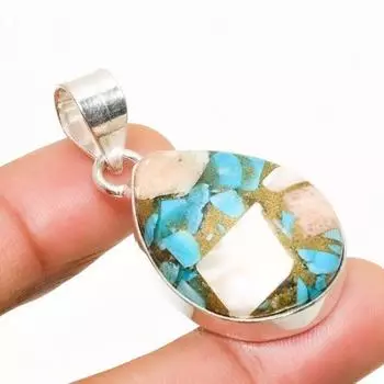 Подвеска ручной работы с драгоценным камнем колючая устрица, посеребренная 925 пробы, 1,70 дюйма 1.70 оранжевый