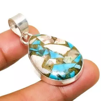 Подвеска ручной работы с драгоценным камнем колючая устрица, посеребренная 925 пробы, 1,70 дюйма 1.70 оранжевый