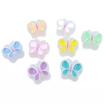 Подвеска ручной работы, сделай сам, материал ручной работы, светящиеся подвески, креативные 5 шт., модные ювелирные аксессуары, свободные бусины, бабочка для изготовления браслетов и сережек белый