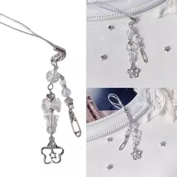 Подвеска ручной работы в виде звезды, ремешок для телефона, подвеска-бантик, бисерный брелок для телефона, брелок для ключей, сумка, украшение, ювелирное украшение, подарок 1