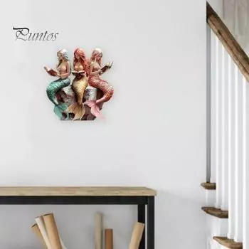 Подвеска «Русалки» 2D, плоская акриловая подвесная елка, украшение для чтения «Русалки», настенный декор, подвесная табличка на дверь, подарок для любителей русалок 20cm разноцветный