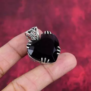 Подвеска с аметистом, ювелирные изделия из драгоценных камней, подвеска из цельного серебра 925 пробы, подарок для женщин, подвеска ручной работы 1.42 Inches фиолетовый