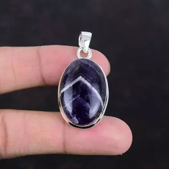 Подвеска с аметистом в виде шеврона, серебряная подвеска 925 пробы, ювелирные изделия с драгоценными камнями ручной работы, высококачественная подвеска с драгоценными камнями, подарки для мамы, стильная подвеска