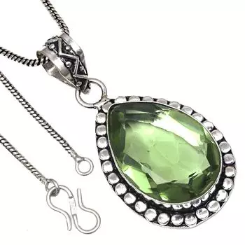 Подвеска с био-турмалином, кварцем, драгоценным камнем, ко Дню святого Валентина, серебряное украшение 2,5 дюйма