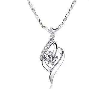 Подвеска с бриллиантами для женщин в японском и корейском стиле, легкая, роскошная, простая подвеска на шею, подарок на День святого Валентина