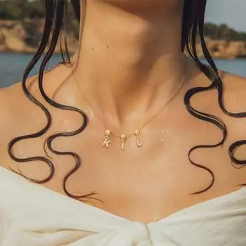 Подвеска с буквой AZ Initial, гладкая полированная металлическая подвеска на ожерелье, женская сумка, аксессуар, персонализированное ожерелье, подвеска-брелок своими руками Q золотистый