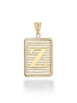 Подвеска с буквой Z из камня в виде сетки из 14-каратного золота с подвеской в виде буквы Z