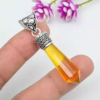 Подвеска с цитрином, ювелирные изделия из стерлингового серебра 925 пробы с драгоценными камнями, подвеска ручной работы, на День Благодарения