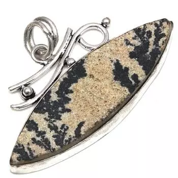 Подвеска с дендритным друзовым драгоценным камнем, подарок на День матери, серебряные украшения 1,5 дюйма