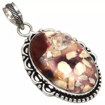 Подвеска с дикой лошадью, яшмой, драгоценным камнем, ручная работа, День матери, серебряное украшение 2 дюйма