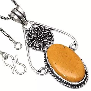 Подвеска с дикой лошадью, яшмой, драгоценным камнем, ручной работы, подарок для нее, серебряные украшения 2,25