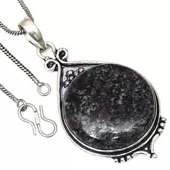 Подвеска с драгоценным камнем Эдулит, подарок на День святого Валентина, серебряное украшение 2,5 дюйма