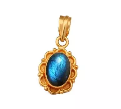 Подвеска с драгоценным камнем лабрадорит, Ювелирные изделия в стиле бохо, Дизайнерская подвеска, Подвеска из желтого золота, Ювелирные изделия ручной работы, Подвеска Рейки, Серебро 925 пробы