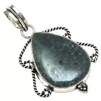 Подвеска с драгоценным камнем Ocean Jasper, ручная работа, серебряное украшение ко Дню матери, 1,75 дюйма