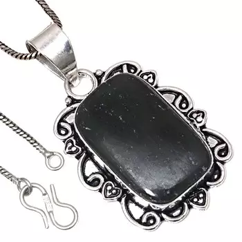 Подвеска с драгоценным камнем вассолит ко Дню святого Валентина, этническое серебряное украшение 2 дюйма