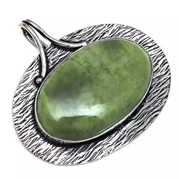 Подвеска с драгоценным камнем вассолит ручной работы в подарок для нее, серебряное ювелирное изделие 2 дюйма