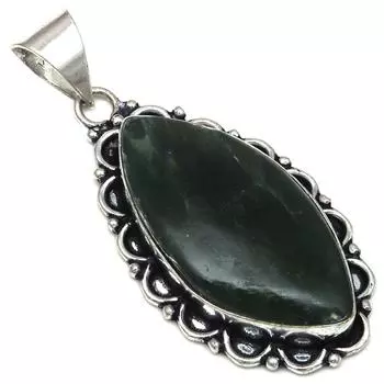 Подвеска с драгоценным камнем вассолит ручной работы в подарок на День матери, серебряное украшение 2 дюйма