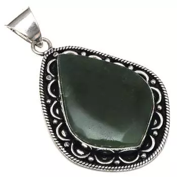 Подвеска с драгоценным камнем вассолит ручной работы в подарок на День матери, серебряное украшение 2 дюйма