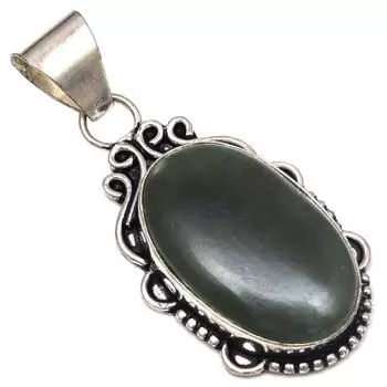 Подвеска с драгоценным камнем вассолит, серебряное украшение ручной работы на День матери 2,25 дюйма