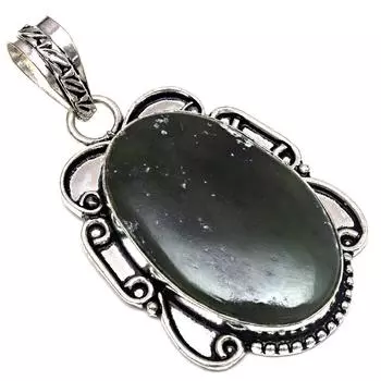 Подвеска с драгоценным камнем вассолит, серебряное украшение ручной работы на День матери 2,25 дюйма