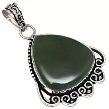 Подвеска с драгоценным камнем вассолит, серебряное украшение ручной работы на День матери 2,25 дюйма