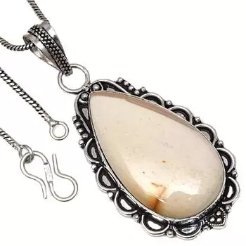 Подвеска с драгоценным камнем Wild Horse Jasper, подарок на День святого Валентина, серебряное ювелирное изделие 2,5 дюйма