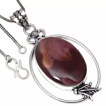 Подвеска с драгоценным камнем Wild Horse Jasper, ручная работа, подарок для нее, серебряные украшения 2,5 дюйма