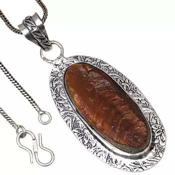 Подвеска с друзой из тигрового глаза, серебряное украшение в подарок на День святого Валентина, 2,25 дюйма