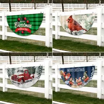 Подвеска с флагом Красивое качество тонкой работы, легкий рождественский флаг, садовая домашняя дверь, веерообразный флаг, рождественский флаг для праздника D