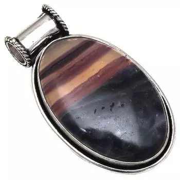 Подвеска с флюоритовым драгоценным камнем, ручная работа, подарок на День матери, серебряное украшение 1,75 дюйма