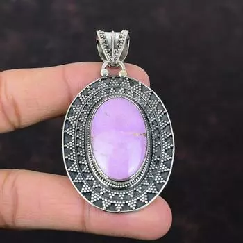 Подвеска с фосфосидеритом Изысканные ювелирные изделия из драгоценных камней Подвеска из стерлингового серебра 925 пробы Винтажные украшения Подвеска ручной работы Подарок для друга Модные украшения