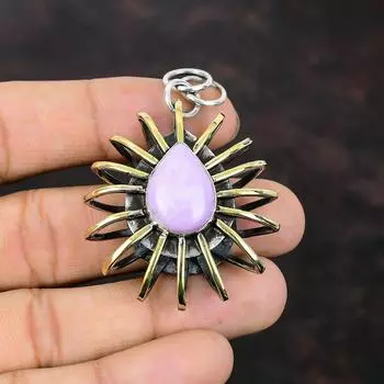 Подвеска с фосфосидеритом, ювелирные изделия в виде клетки, подвеска из стерлингового серебра 925 пробы, позолоченные ювелирные изделия 18 карат, красивый драгоценный камень, подвеска ручной работы, подарок для мамы