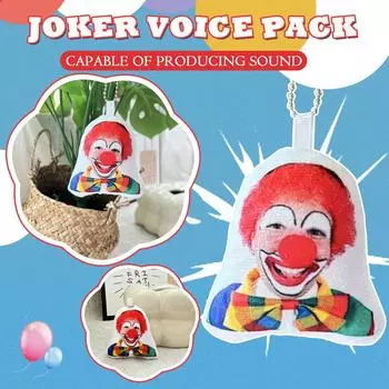 Подвеска с голосом клоуна, плюшевый брелок с песенкой клоуна, забавный подарок на день рождения, забавный One Size