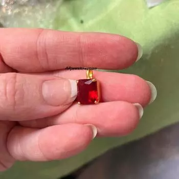 Подвеска с гранатом из стерлингового серебра 925 пробы Январский камень , эффектная подвеска из серебра 925 пробы