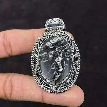 Подвеска с хризантемой, драгоценный камень, подвеска ручной работы, подвеска из стерлингового серебра 925 пробы, ювелирные изделия из натуральной хризантемы, винтажная подвеска, подарок на годовщину