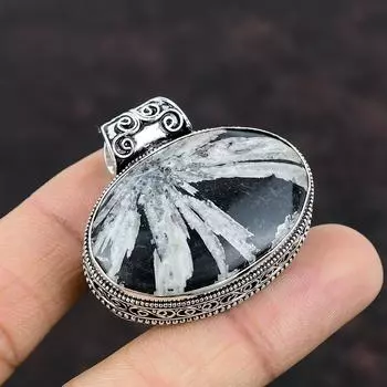 Подвеска с хризантемой, подвеска из настоящего драгоценного камня, подвеска ручной работы, подвеска из стерлингового серебра 925 пробы, ювелирные изделия с хризантемой, винтажная подвеска, подарок для жены