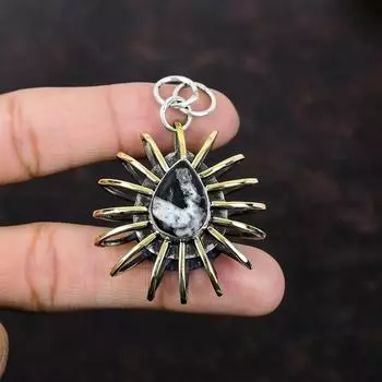 Подвеска с хризантемой, подвеска из стерлингового серебра 925 пробы, позолоченная подвеска 18 карат, клетка, ювелирные изделия, драгоценный камень, подвеска ручной работы, подарок для мамы, приличный кулон