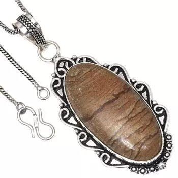 Подвеска с изображением яшмы, драгоценного камня, подарок на день святого Валентина, серебряное украшение 2,75 дюйма