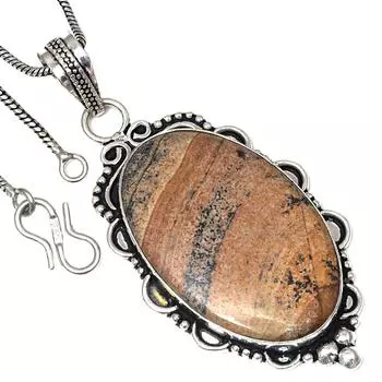 Подвеска с изображением яшмы, драгоценного камня, подарок на день святого Валентина, серебряное украшение 2,75 дюйма