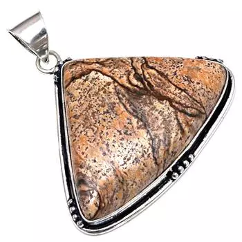 Подвеска с изображением яшмы, драгоценный камень, подарок для нее, серебряные украшения 1,75