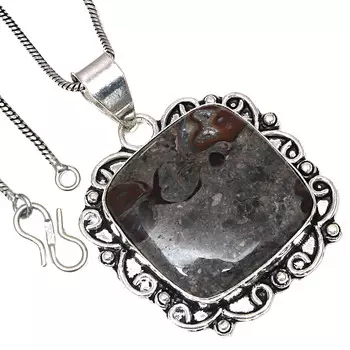 Подвеска с камнем Calsi Gemstone подарок на день святого Валентина серебряное ювелирное изделие 2