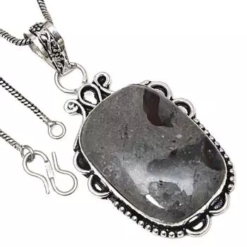 Подвеска с камнем Calsi Gemstone подарок на день святого Валентина серебряные украшения 2.25