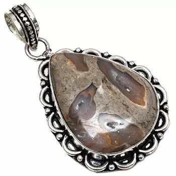 Подвеска с камнем халцедоном, серебряное украшение ручной работы на День матери, 2 дюйма