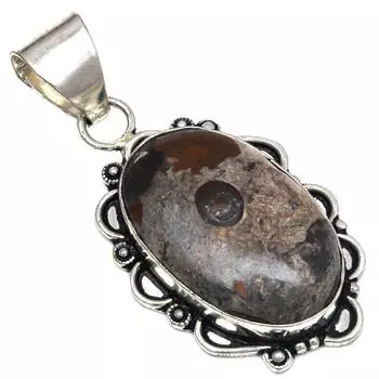 Подвеска с камнем халцедоном, серебряное украшение ручной работы на День матери 2,25 дюйма