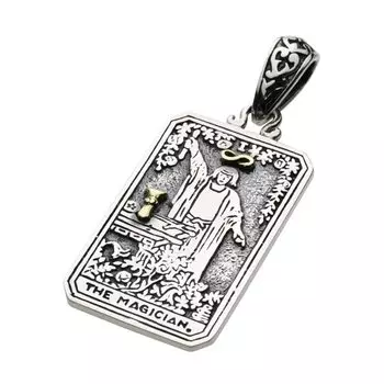 Подвеска с картой Таро «Маг» fp0585 [Figmart] [Серебряный аксессуар]