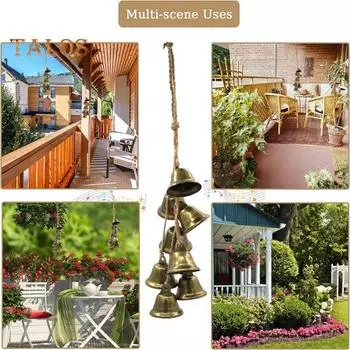 Подвеска с колокольчиком, подарок, защита дверной ручки, многоразовый уникальный подвесной колокольчик с колокольчиком ведьмы, домашний декор бронзовый