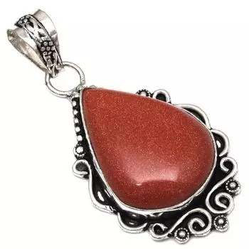 Подвеска с красным драгоценным камнем Sunsitara, серебряное украшение ручной работы на День матери, 2 дюйма
