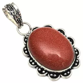 Подвеска с красным драгоценным камнем Sunsitara, серебряное украшение ручной работы на День матери, 1,75 дюйма