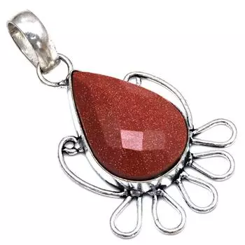 Подвеска с красным драгоценным камнем Sunsitara, серебряное украшение ручной работы на День матери, 2 дюйма