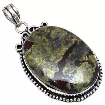 Подвеска с лимонным хриозопразом, драгоценный камень, подарок для нее, серебряные украшения 2,25 дюйма